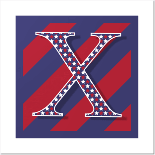 Old Glory Letter X Posters and Art